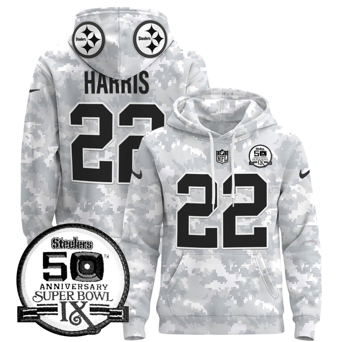 Steelers 2024 Salute to Service Pullover Hoodie - All Stitched