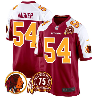 WR 75th Patch Throwback Game Jersey - Stitched