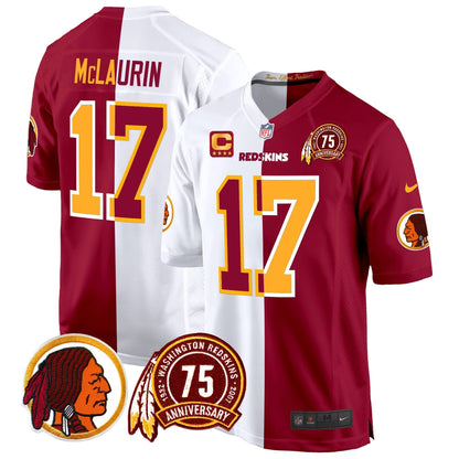 WR 75th Patch Throwback Game Jersey - Stitched
