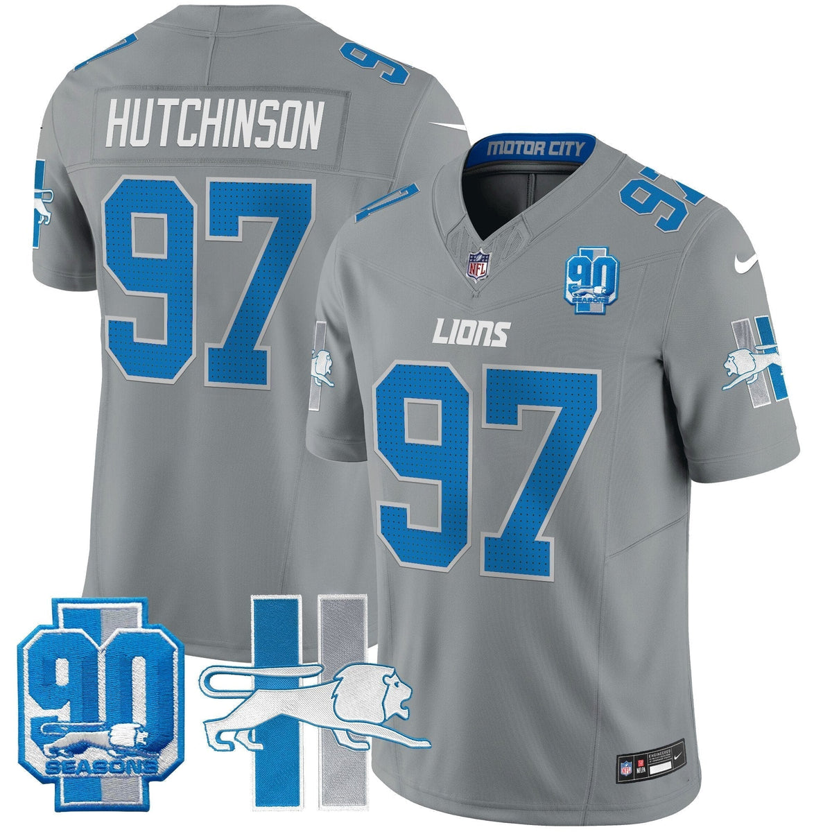 Detroit Lion 1946 Throwback Vapor Limited Jersey - Stitched