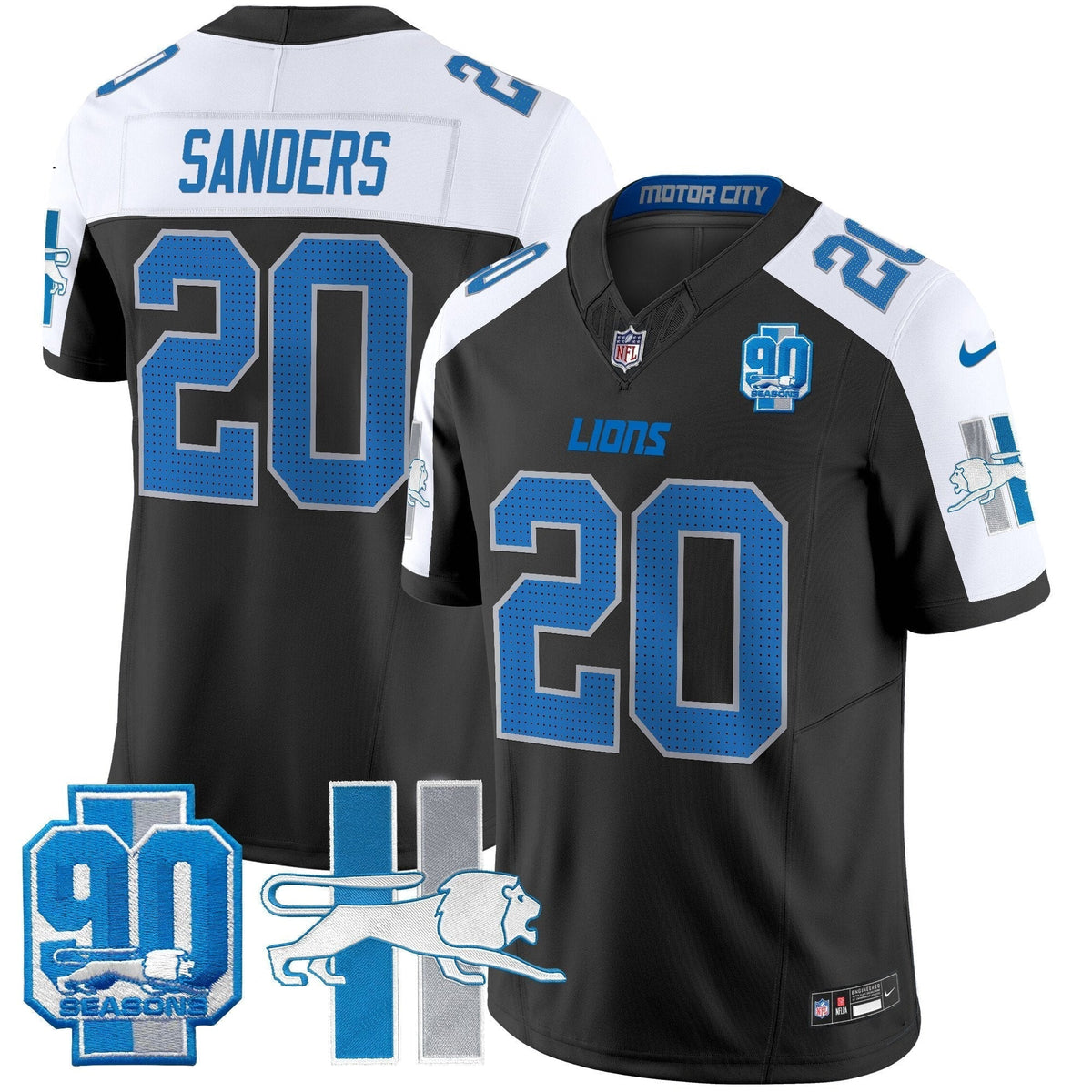 Detroit Lion 1946 Throwback Vapor Limited Jersey - Stitched