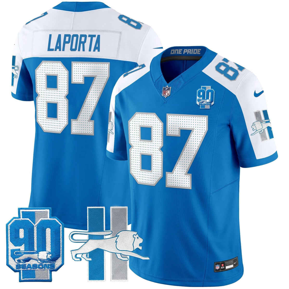 Detroit Lion 1946 Throwback Vapor Limited Jersey - Stitched