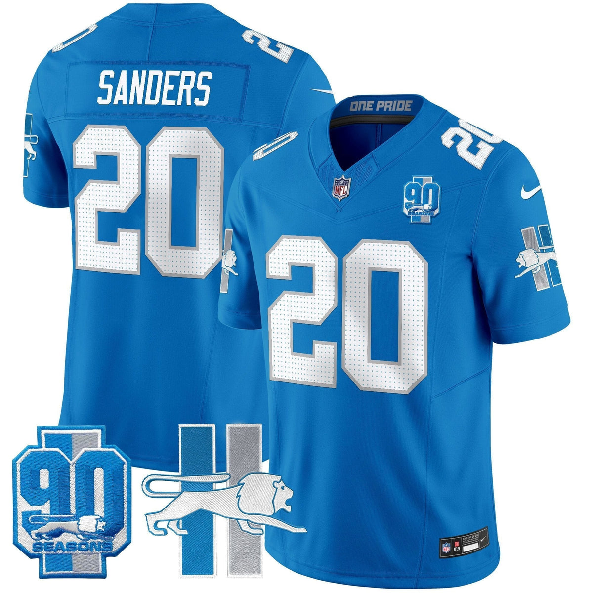 Detroit Lion 1946 Throwback Vapor Limited Jersey - Stitched