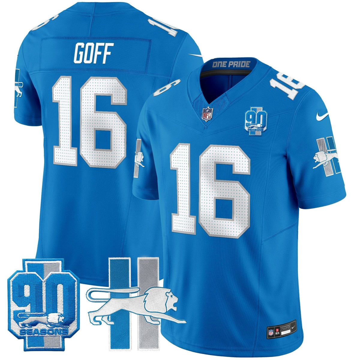 Detroit Lion 1946 Throwback Vapor Limited Jersey - Stitched