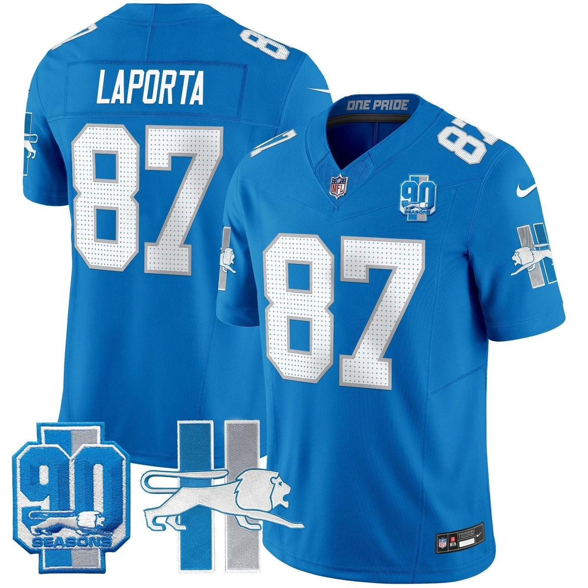 Detroit Lion 1946 Throwback Vapor Limited Jersey - Stitched