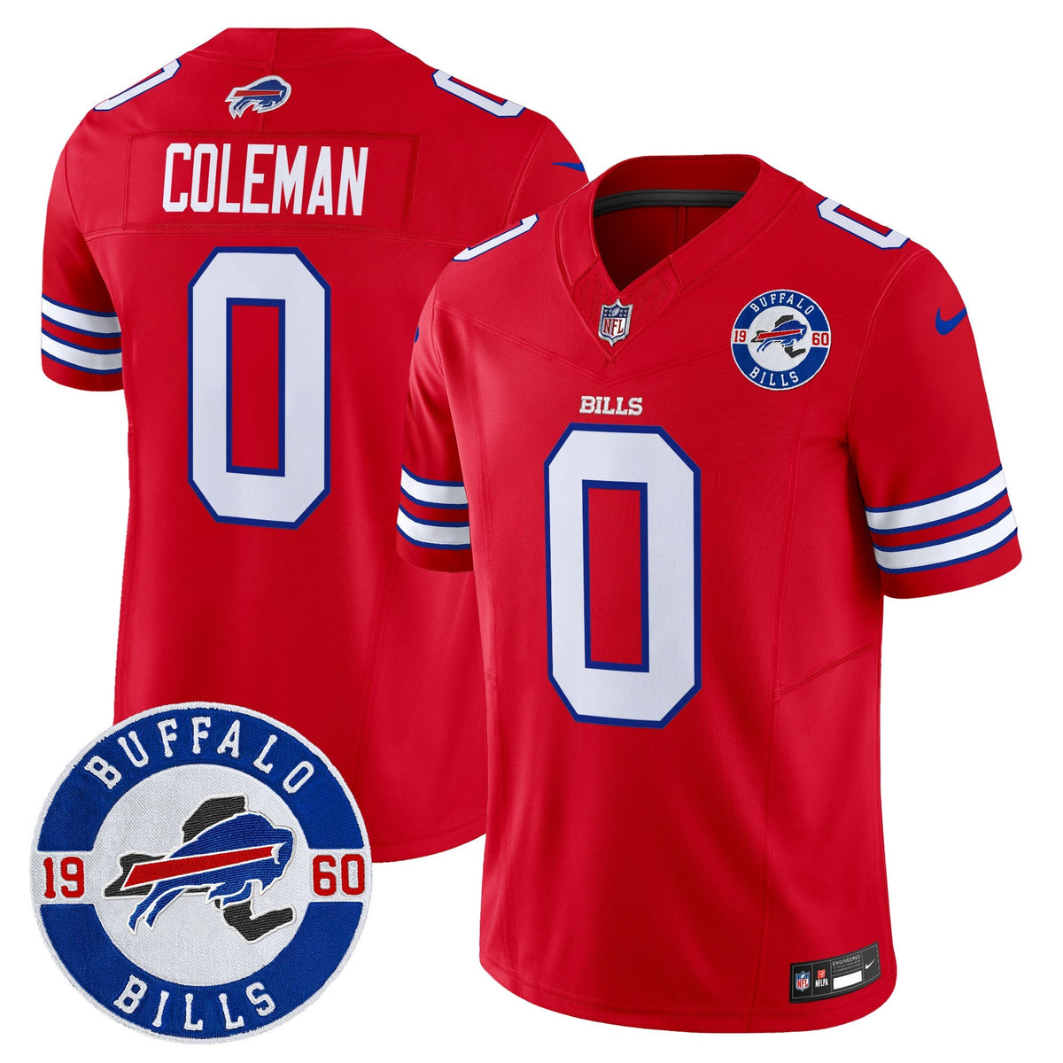 Men's Buffalo Bills 2024 Vapor Limited Jersey - Est. 1960 Patch - All Stitched