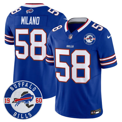 Men's Buffalo Bills 2024 Vapor Limited Jersey - Est. 1960 Patch - All Stitched