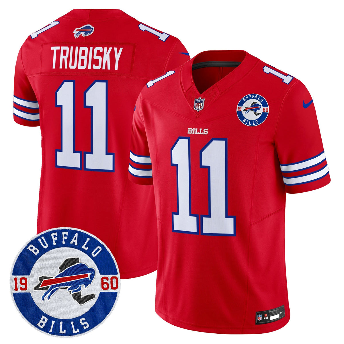 Men's Buffalo Bills 2024 Vapor Limited Jersey - Est. 1960 Patch - All Stitched