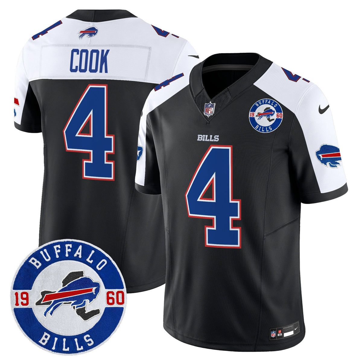 Men's Buffalo Bills 2024 Vapor Limited Jersey - Est. 1960 Patch - All Stitched