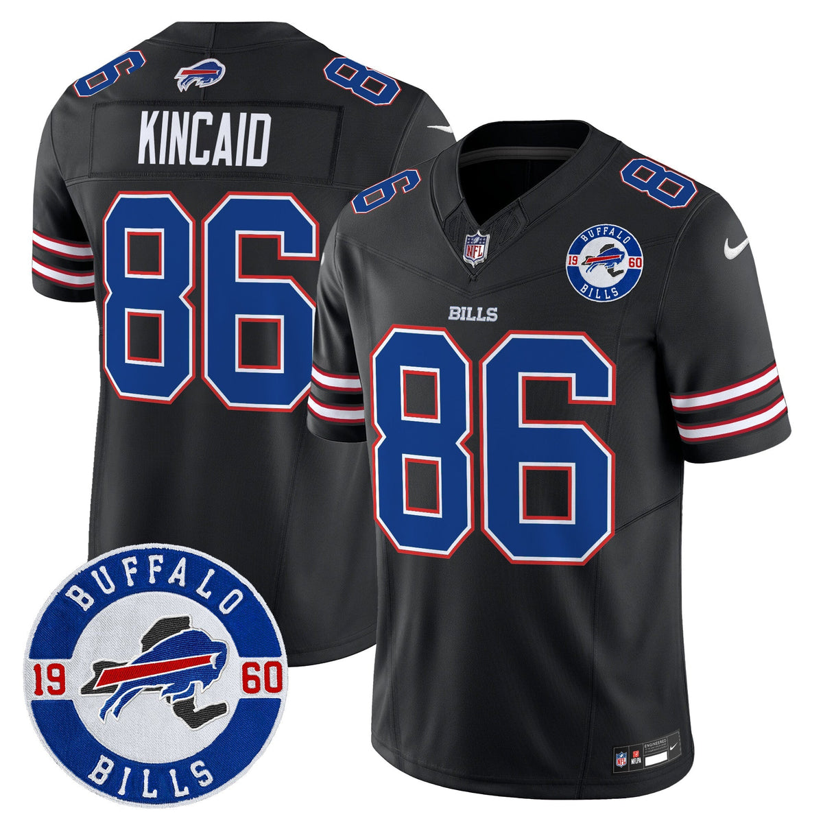 Men's Buffalo Bills 2024 Vapor Limited Jersey - Est. 1960 Patch - All Stitched