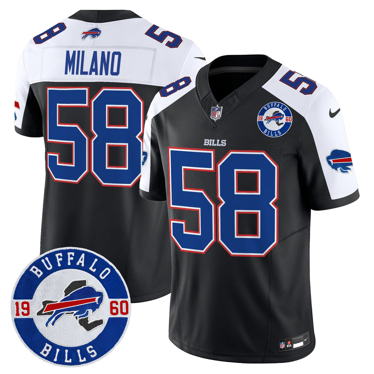Men's Buffalo Bills 2024 Vapor Limited Jersey - Est. 1960 Patch - All Stitched
