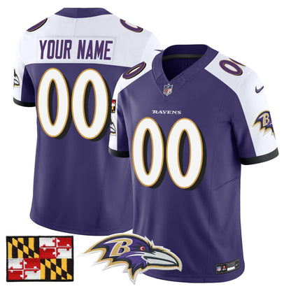 BAL 2024 Maryland Flag Vapor Limited Custom Jersey - Stitched