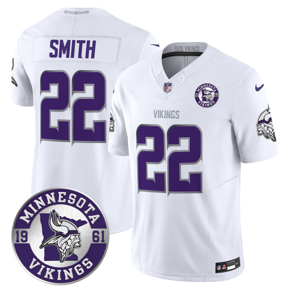 MIN King Of The North Patch Vapor Limited Jersey - Est. 1961 Patch - Stitched