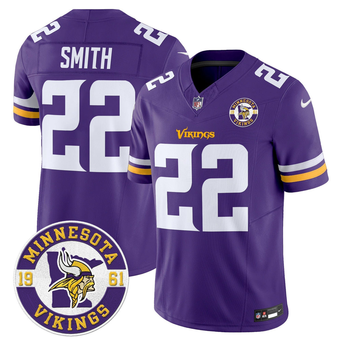 MIN King Of The North Patch Vapor Limited Jersey - Est. 1961 Patch - Stitched