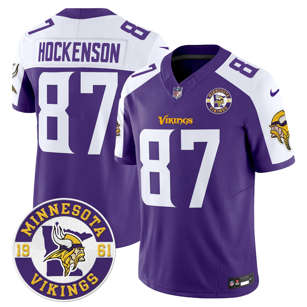 MIN King Of The North Patch Vapor Limited Jersey - Est. 1961 Patch - Stitched