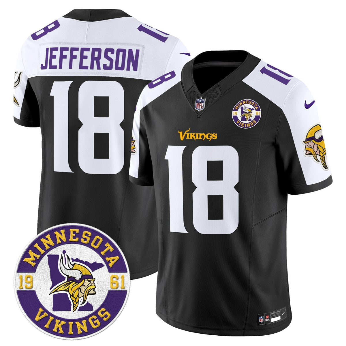 MIN King Of The North Patch Vapor Limited Jersey - Est. 1961 Patch - Stitched