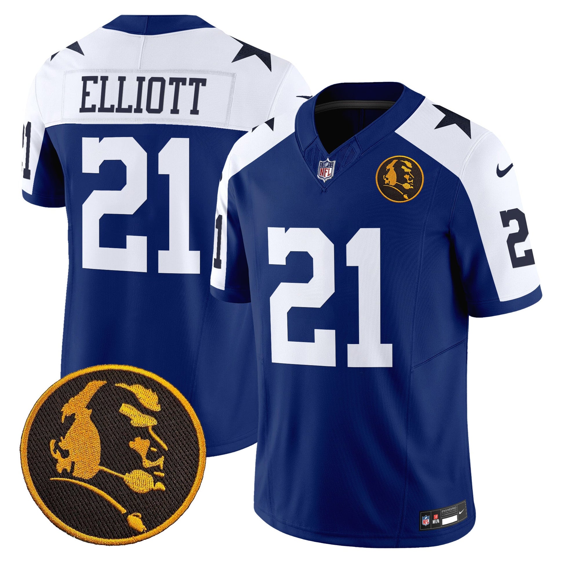 Men's Cowboys Texas & John Madden Patch Vapor Limited Jersey V2 - All Stitched