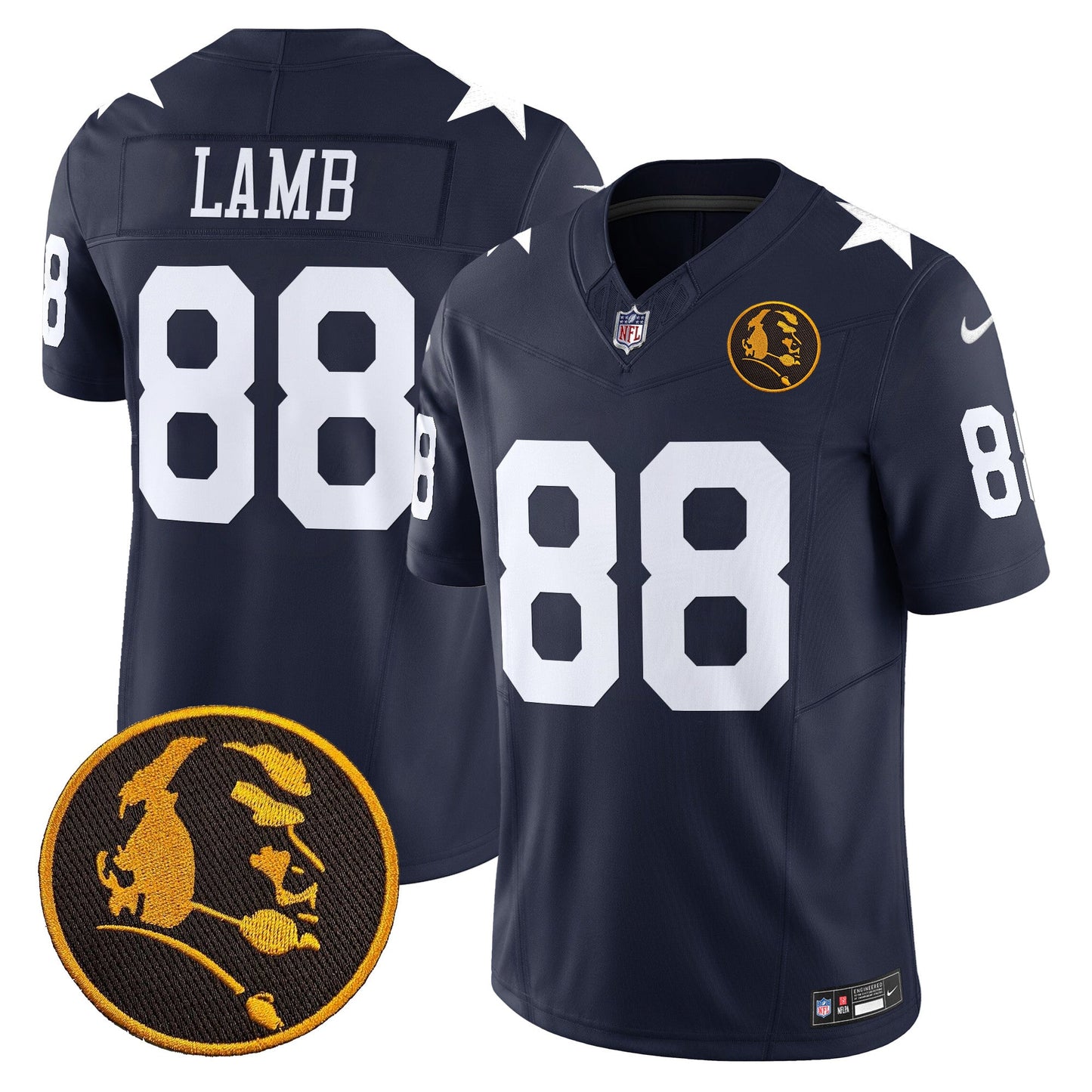 Men's Cowboys Texas & John Madden Patch Vapor Limited Jersey V2 - All Stitched