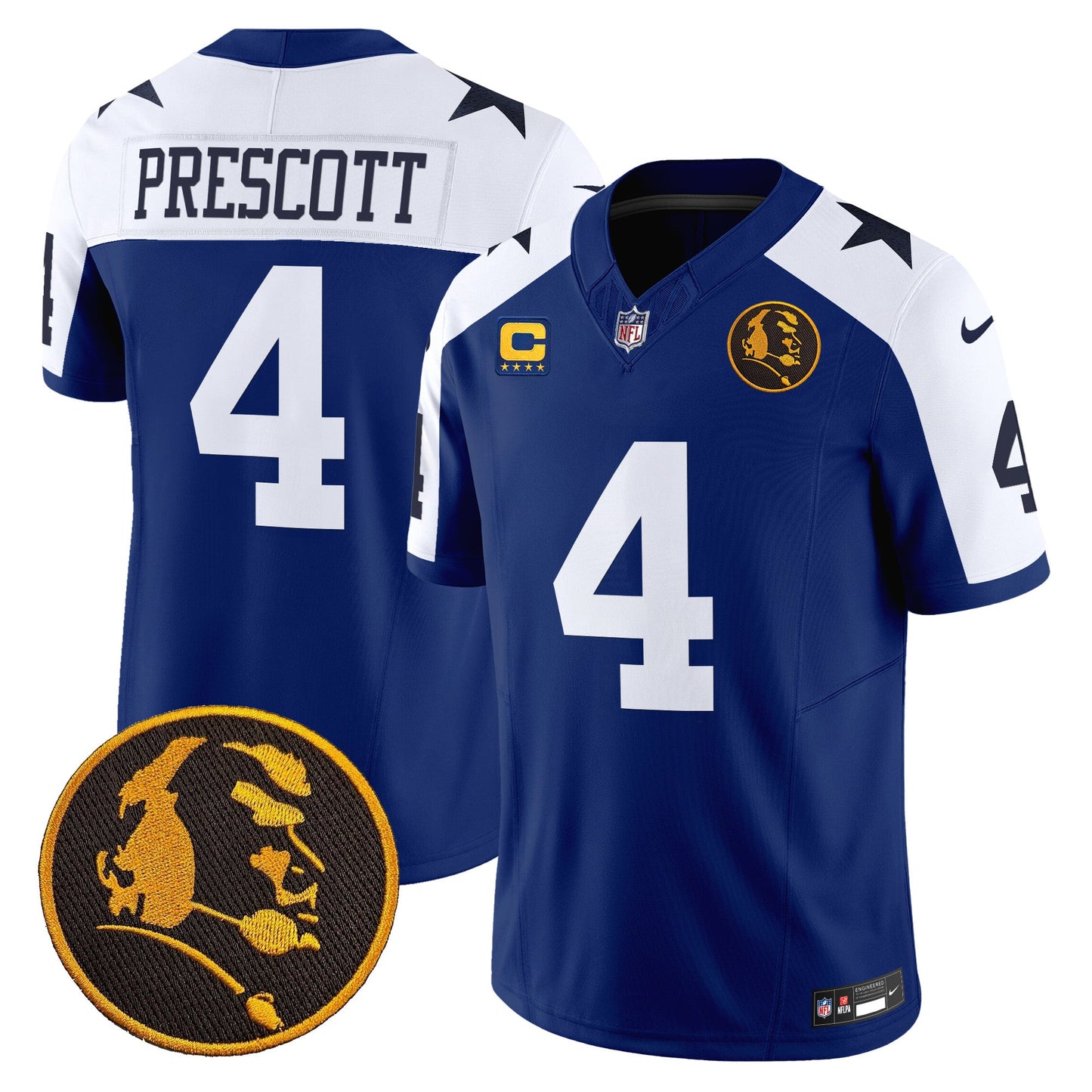 Men's Cowboys Texas & John Madden Patch Vapor Limited Jersey V2 - All Stitched