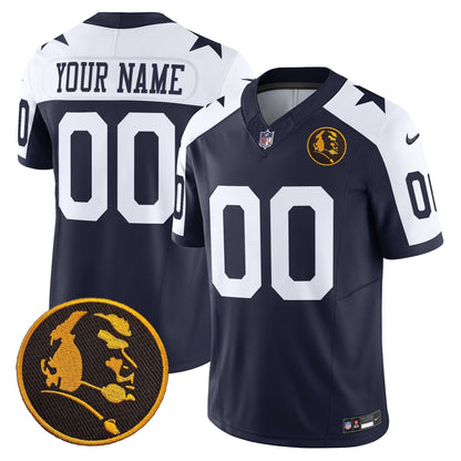 Cowboys Texas & John Madden Patch Vapor Limited Custom Jersey V2 - All Stitched