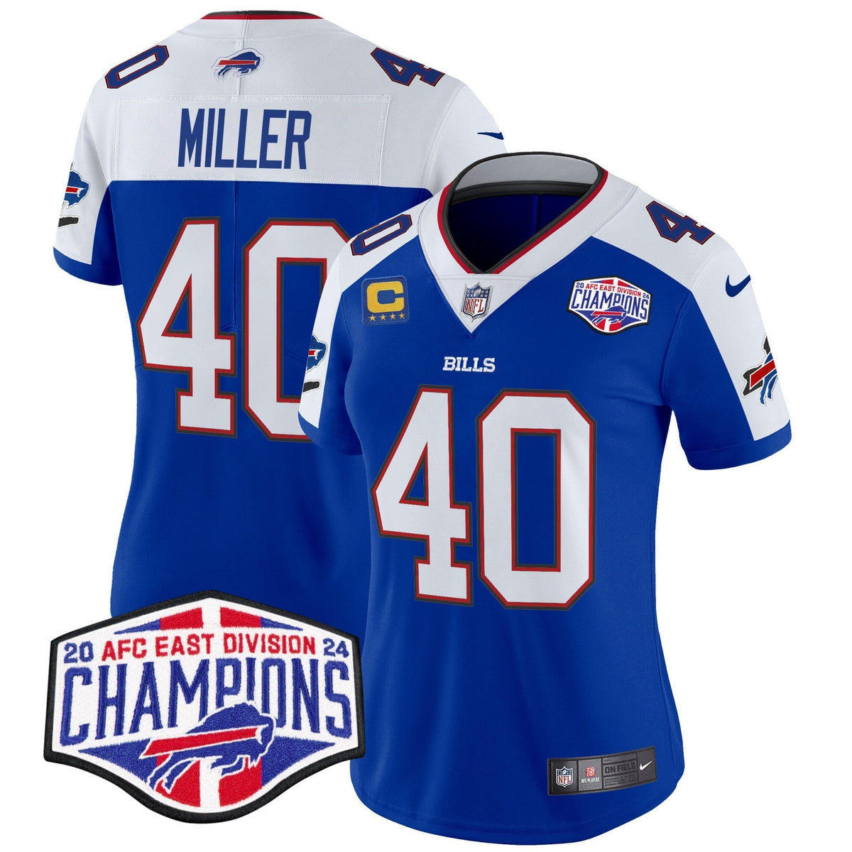 Women's Bills 2024 AFC East Division Champions Vapor Limited Jersey - Stitched