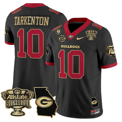 UGA 2025 Sugar Bowl & Georgia Map Patch Vapor Limited Jersey N2 - Stitched