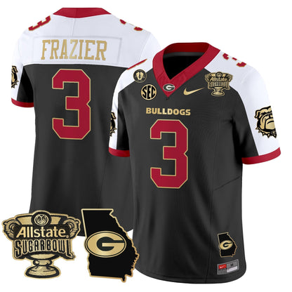 UGA 2025 Sugar Bowl & Georgia Map Patch Vapor Limited Jersey N2 - Stitched