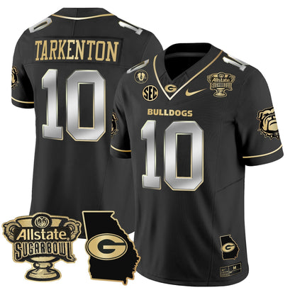 UGA 2025 Sugar Bowl & Georgia Map Patch Vapor Limited Jersey N2 - Stitched