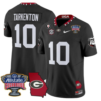 UGA 2025 Sugar Bowl & Georgia Map Patch Vapor Limited Jersey N2 - Stitched