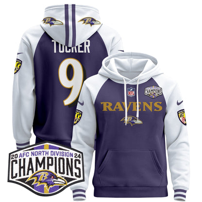 BAL 2024 AFC North Division Champions Patch Pullover Hoodie - Stitched
