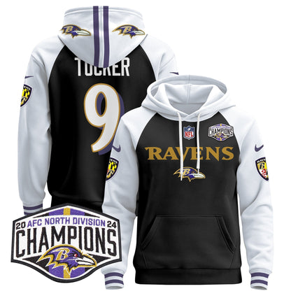 BAL 2024 AFC North Division Champions Patch Pullover Hoodie - Stitched
