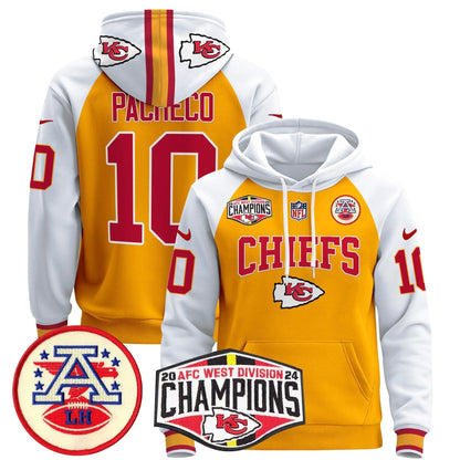 KC 2024 AFC West Division Champions Pullover Hoodie - Stitched