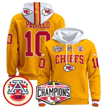 KC 2024 AFC West Division Champions Pullover Hoodie - Stitched