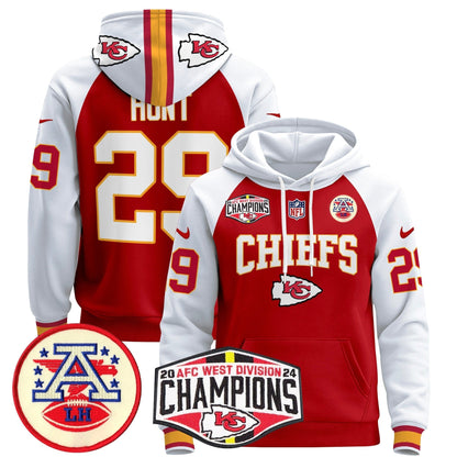 KC 2024 AFC West Division Champions Pullover Hoodie - Stitched