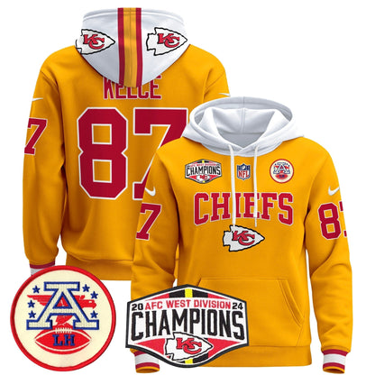KC 2024 AFC West Division Champions Pullover Hoodie - Stitched