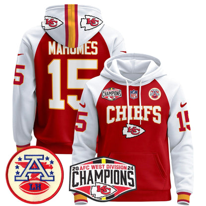 KC 2024 AFC West Division Champions Pullover Hoodie - Stitched