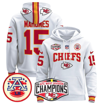 KC 2024 AFC West Division Champions Pullover Hoodie - Stitched