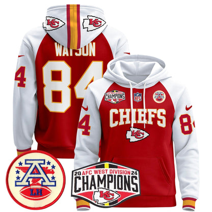 KC 2024 AFC West Division Champions Pullover Hoodie - Stitched