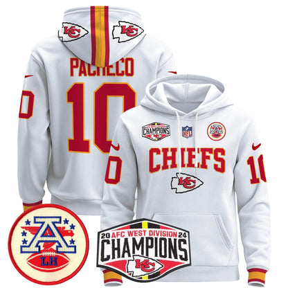 KC 2024 AFC West Division Champions Pullover Hoodie - Stitched