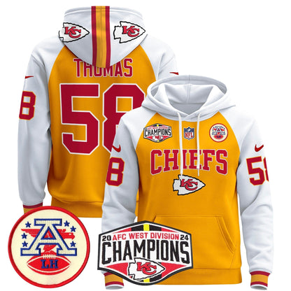 KC 2024 AFC West Division Champions Pullover Hoodie - Stitched