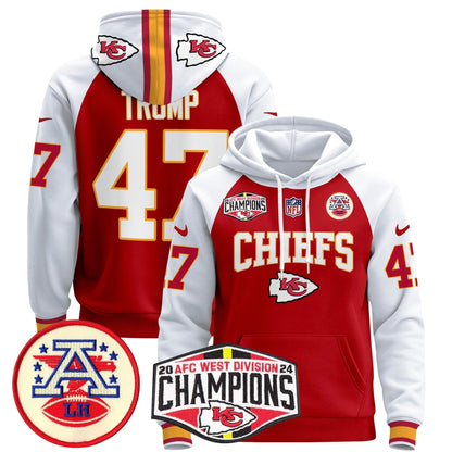KC 2024 AFC West Division Champions Pullover Hoodie - Stitched