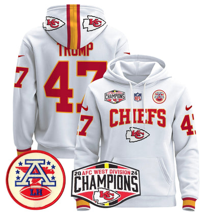 KC 2024 AFC West Division Champions Pullover Hoodie - Stitched