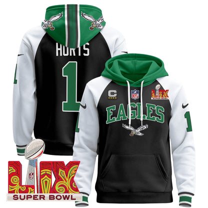PHI Super Bowl LIX Patch Pullover Hoodie - Stitched