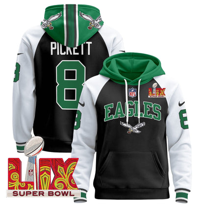 PHI Super Bowl LIX Patch Pullover Hoodie - Stitched
