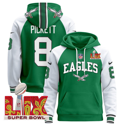 PHI Super Bowl LIX Patch Pullover Hoodie - Stitched