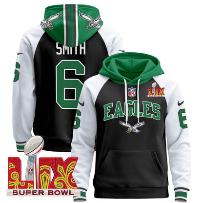 PHI Super Bowl LIX Patch Pullover Hoodie - Stitched