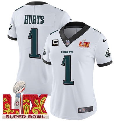 Women's PHI Super Bowl LIX Patch Vapor Limited Jersey - All Stitched