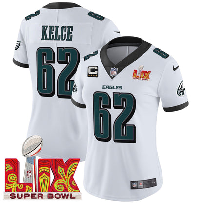Women's PHI Super Bowl LIX Patch Vapor Limited Jersey - All Stitched