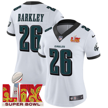 Women's PHI Super Bowl LIX Patch Vapor Limited Jersey - All Stitched