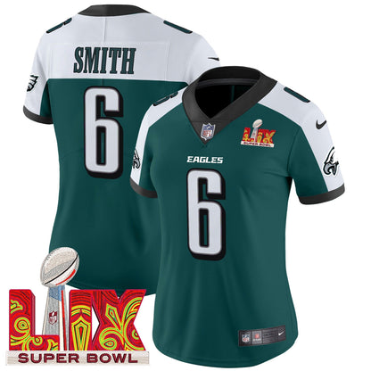 Women's PHI Super Bowl LIX Patch Vapor Limited Jersey - All Stitched